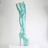 Pleaser - FLAMINGO3020GP Platform Overknee Boots - Turquoise Product image